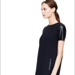 Club Monaco Leather Sleeve Dress